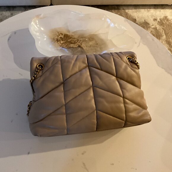 Saint Laurent Puffer Medium in Nappa Leather in Dark Beige - Picture 5 of 8